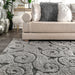 Floral Vines Area Rug Dark Grey 160x230 cm