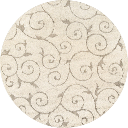 Floral Vines Area Rug in Cream