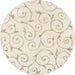 Floral Vines Area Rug in Cream