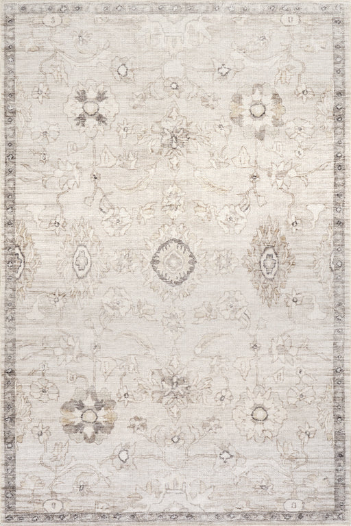 Floral Washable Area Rug 120x180 cm Taupe Color