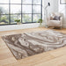 Florence 50031 Modern Abstract Metallic Marble Distressed Textured High-Density Soft Beige/Brown/Silver Rug