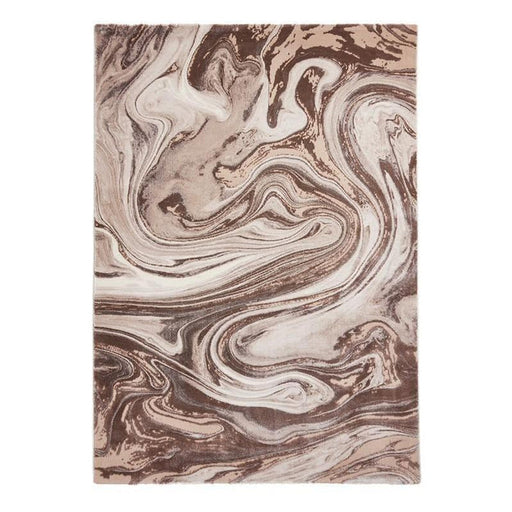 Florence 50031 Modern Abstract Metallic Marble Distressed Textured High-Density Soft Beige/Brown/Silver Rug