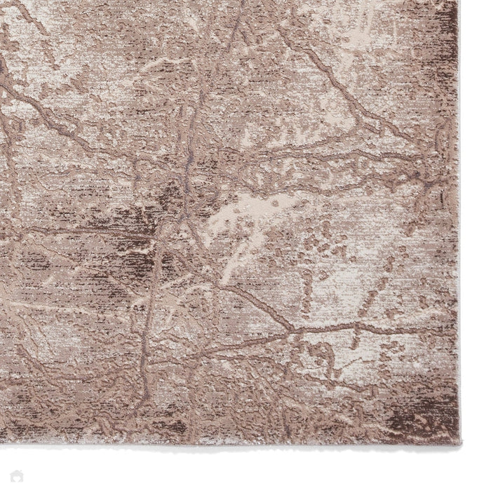 Florence 50035 Modern Abstract Metallic Distressed Textured High-Density Soft Beige/Brown Rug