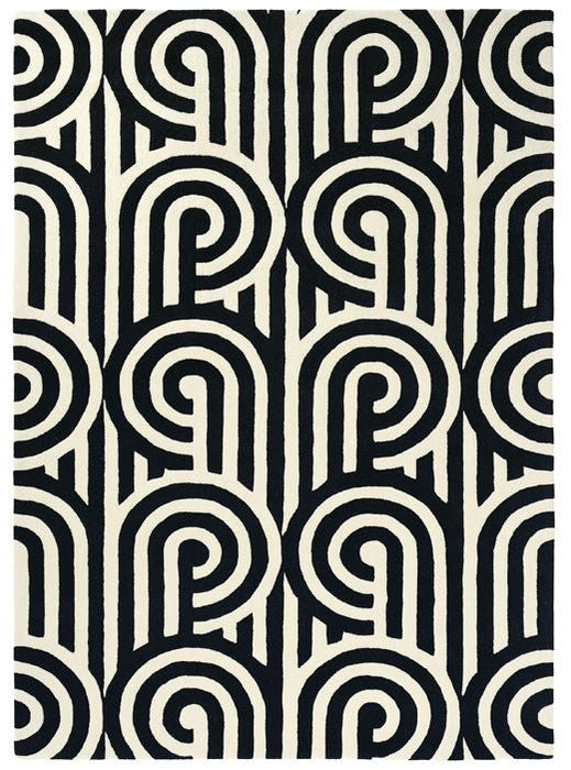 Florence Broadhurst Turnabouts Black 039205 Rug