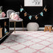 Fluffy Baby Pink Shag Area Rug 120x180 cm