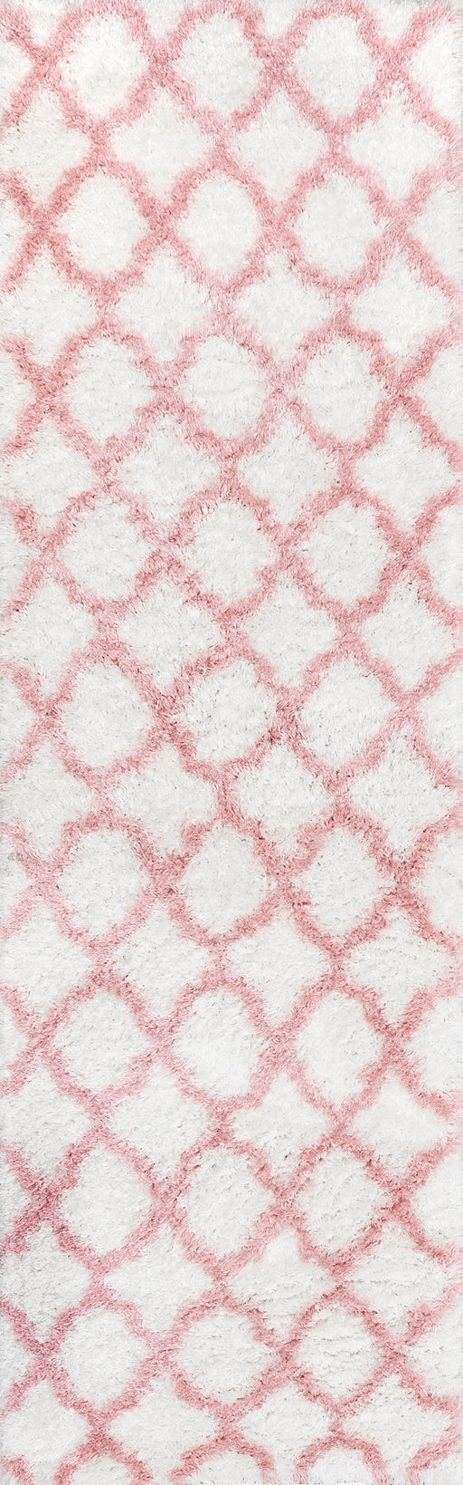 Fluffy Baby Pink Shag Area Rug 120x180 cm