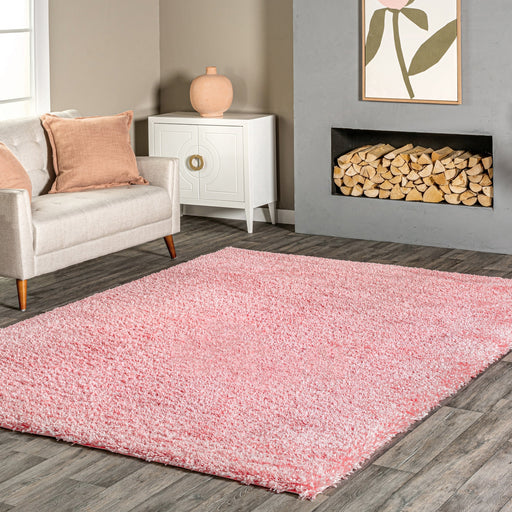 Fluffy Baby Pink Shag Rug for Nursery and Bedroom