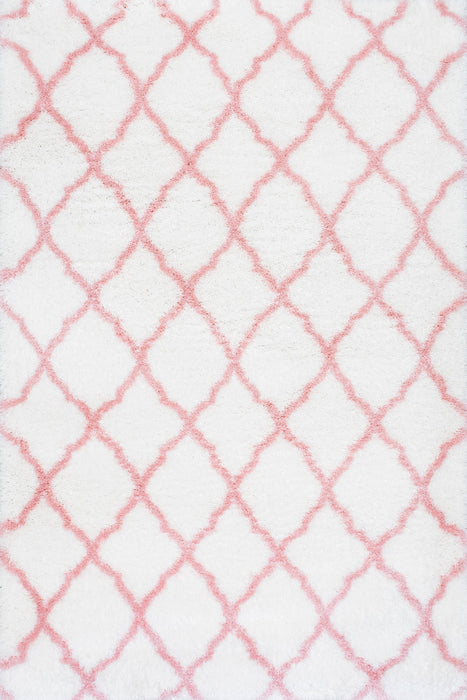 Fluffy Shag Area Rug for Bedroom and Living Room Baby Pink