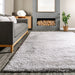 Fluffy Shag Rug for Kids Bedroom in Silver 120x180 cm