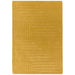 Form Modern Geometric Plain Linear High-Density Heavyweight Hand Carved Wool 3D Hi-Low Ridged Ochre Rug