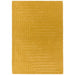 Form Modern Geometric Plain Linear High-Density Heavyweight Hand Carved Wool 3D Hi-Low Ridged Ochre Rug