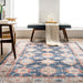 Francesca Washable Navy Area Rug for Busy Homes
