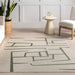 Frankie Zen Lined Rug for Indoor and Outdoor Use Green 150x240 cm