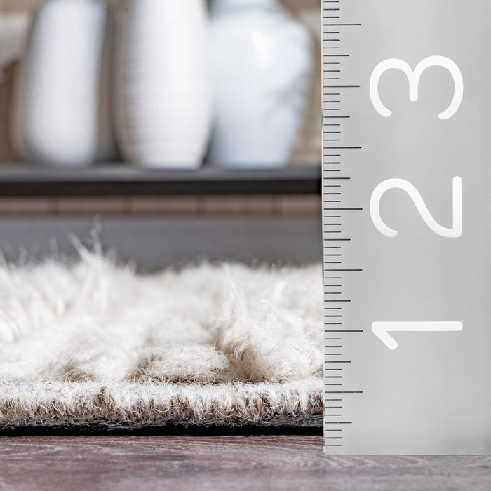 Fred Striped Shag Rug 152 Cm Grey