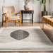 Freya Grey Abstract Eclipse Area Rug 140x200 cm