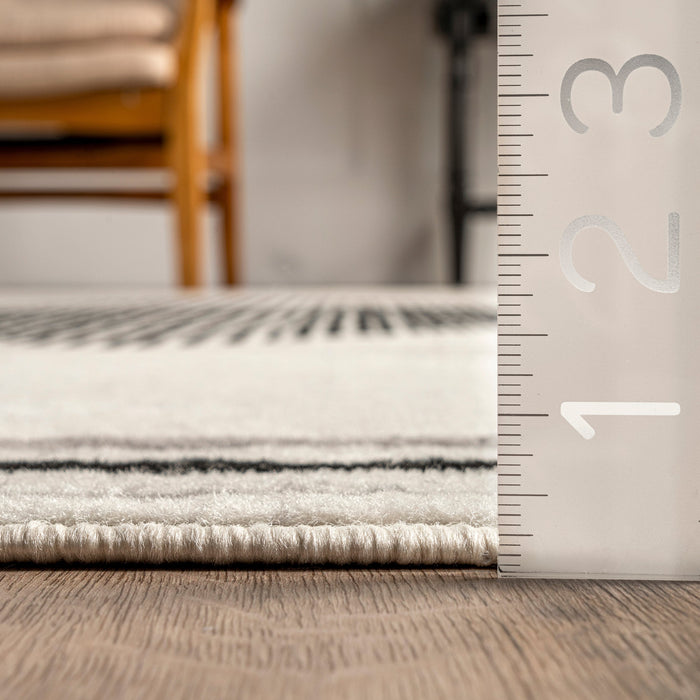 Freya Grey Abstract Eclipse Area Rug 140x200 cm