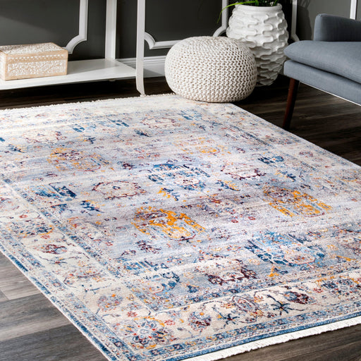 Fringe Area Rug Grey 160x230 cm for Modern Home Decor