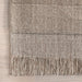 Tappeto in misto lana beige con frange, 160x230 cm