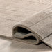 Tappeto in misto lana beige con frange, 160x230 cm