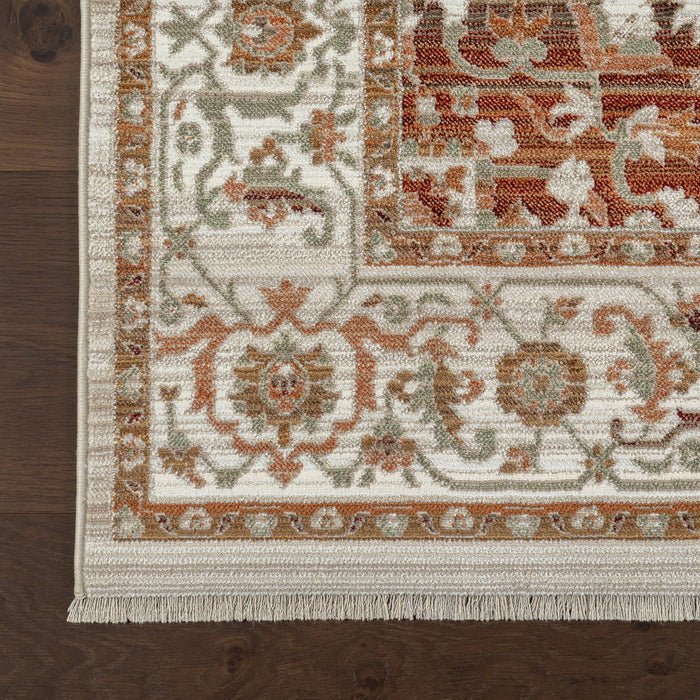 Fringed Brown Medallion Area Rug 120x180 cm