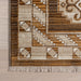 Fringed Brown Nettle Leaf Area Rug 160x230 cm