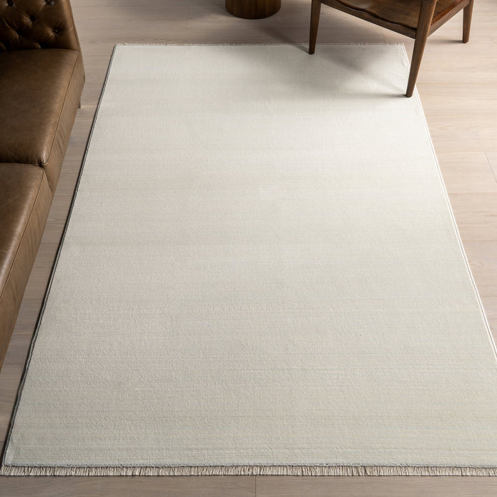 Fringed Cream Area Rug 160x230 cm