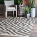 Fringed Grey Indoor Outdoor Area Rug 152 x 244 cm