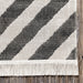 Fringed Grey Indoor Outdoor Area Rug 152 x 244 cm