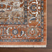 Fringed Medallion Area Rug in Rust 160 cm