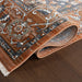 Fringed Medallion Area Rug in Rust 160 cm