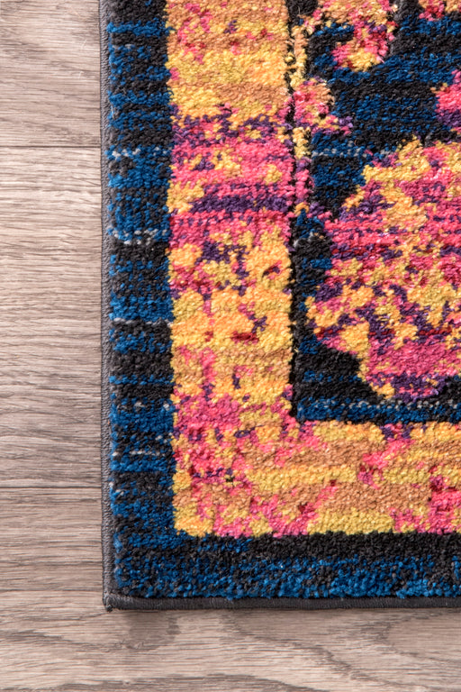 Fuchsia Herati Area Rug with Timeless Design