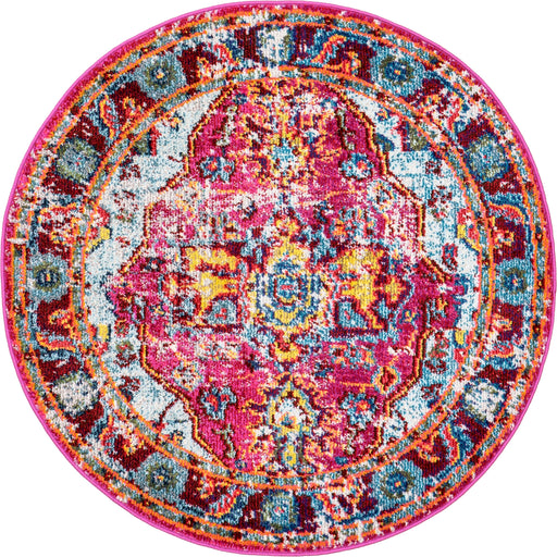 Fuchsia Mosaic Medallion Area matto 160x230 cm