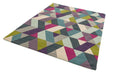 Funk Chevron Blue Green Rug