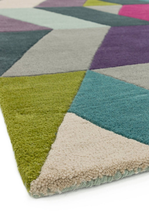 Funk Chevron Blue Green Runner Rug