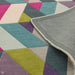 Funk Chevron Modern Geometric High-Density Heavyweight Hand-Woven Wool Blue/Green Multicolour Rug