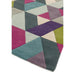 Funk Chevron Modern Geometric High-Density Heavyweight Hand-Woven Wool Blue/Green Multicolour Rug