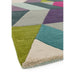 Funk Chevron Modern Geometric High-Density Heavyweight Hand-Woven Wool Blue/Green Multicolour Rug