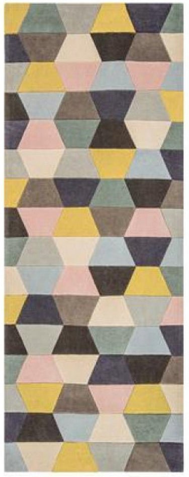 Funk Honeycomb Pastel Runner Rug