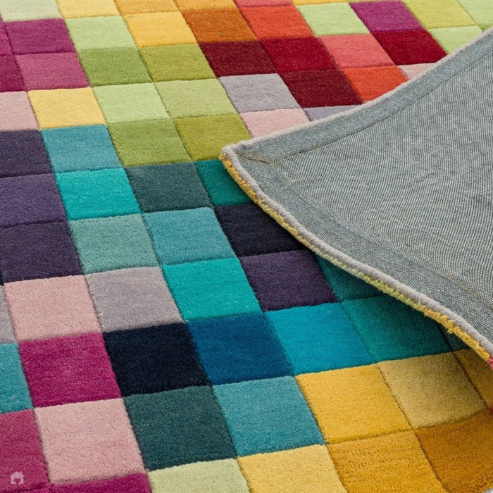 Funk Modern Geometric High-Density Heavyweight Hand-Woven Wool Multicolour Rug