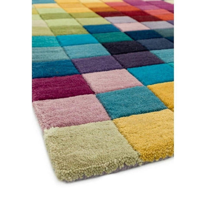 Funk Modern Geometric High-Density Heavyweight Hand-Woven Wool Multicolour Rug