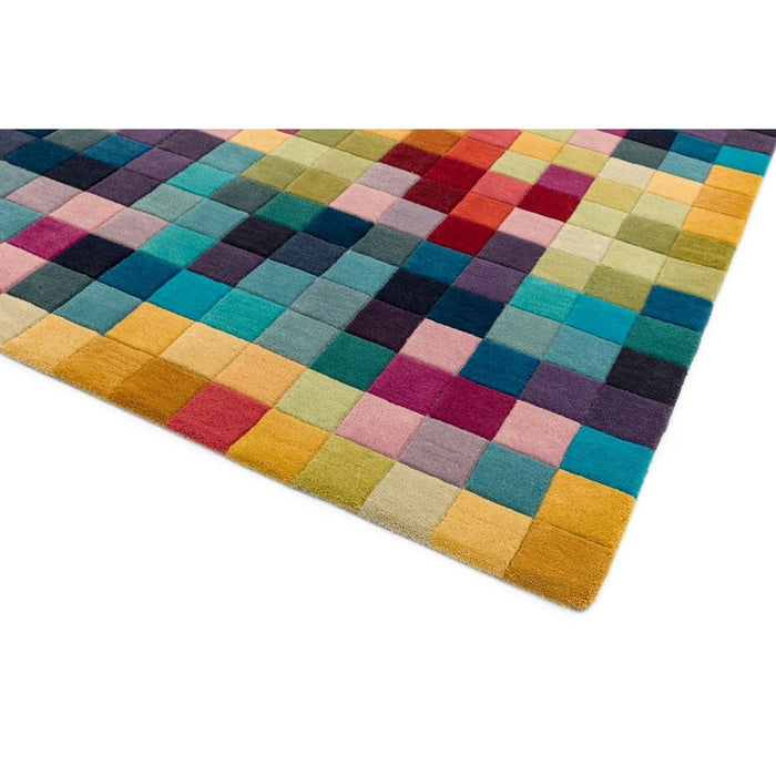 Funk Modern Geometric High-Density Heavyweight Hand-Woven Wool Multicolour Rug