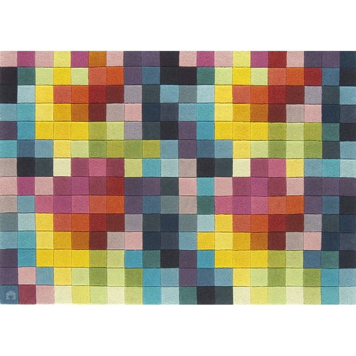 Funk Modern Geometric High-Density Heavyweight Hand-Woven Wool Multicolour Rug