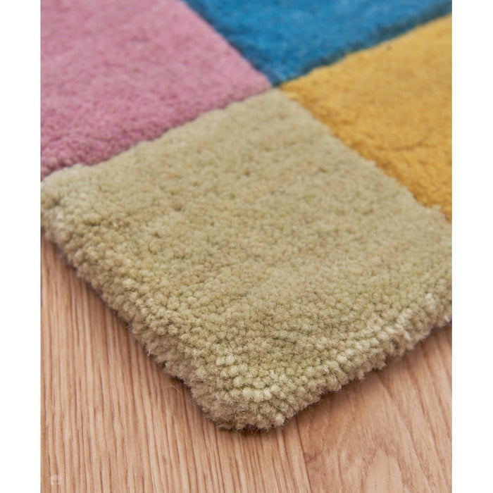 Funk Modern Geometric High-Density Heavyweight Hand-Woven Wool Multicolour Rug