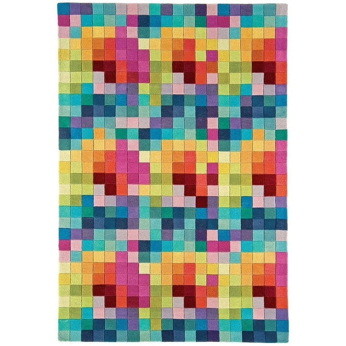 Funk Modern Geometric High-Density Heavyweight Hand-Woven Wool Multicolour Rug