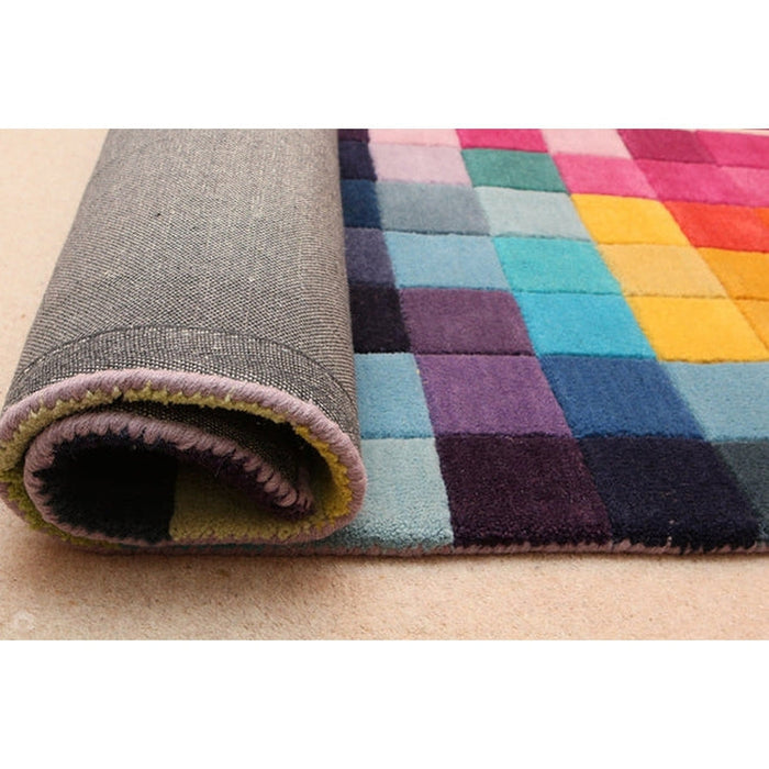 Funk Modern Geometric High-Density Heavyweight Hand-Woven Wool Multicolour Rug