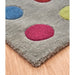 Funk Spotty Modern Geometric High-Density Heavyweight Hand-Woven Wool Grey/Multicolour Rug