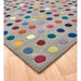 Funk Spotty Modern Geometric High-Density Heavyweight Hand-Woven Wool Grey/Multicolour Rug