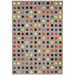 Funk Spotty Modern Geometric High-Density Heavyweight Hand-Woven Wool Grey/Multicolour Rug