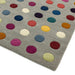 Funk Spotty Modern Geometric High-Density Heavyweight Hand-Woven Wool Grey/Multicolour Runner