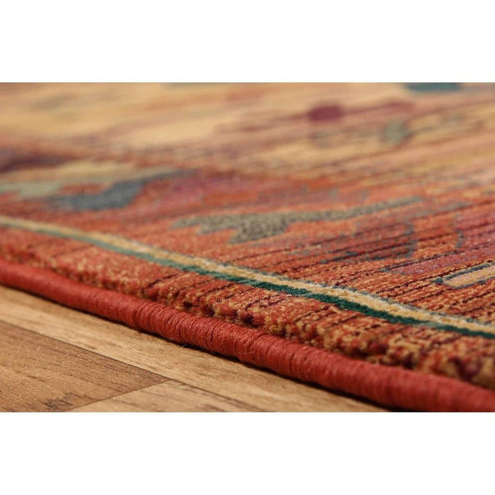 Gabbeh 50 C Traditional Persian Tribal Ethnic Pattern Print Multicolour/Beige/Brown/Terracotta/Rust/Green/Pink/Purple Rug